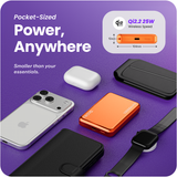 Powerbank 10.000 mAh - 25W - Q2.2 - Geschikt voor MagSafe systeem - Powerbanks - Magnetisch opladen - Snellader - Noodpakket - Draadloos opladen - Met USB-C Poort