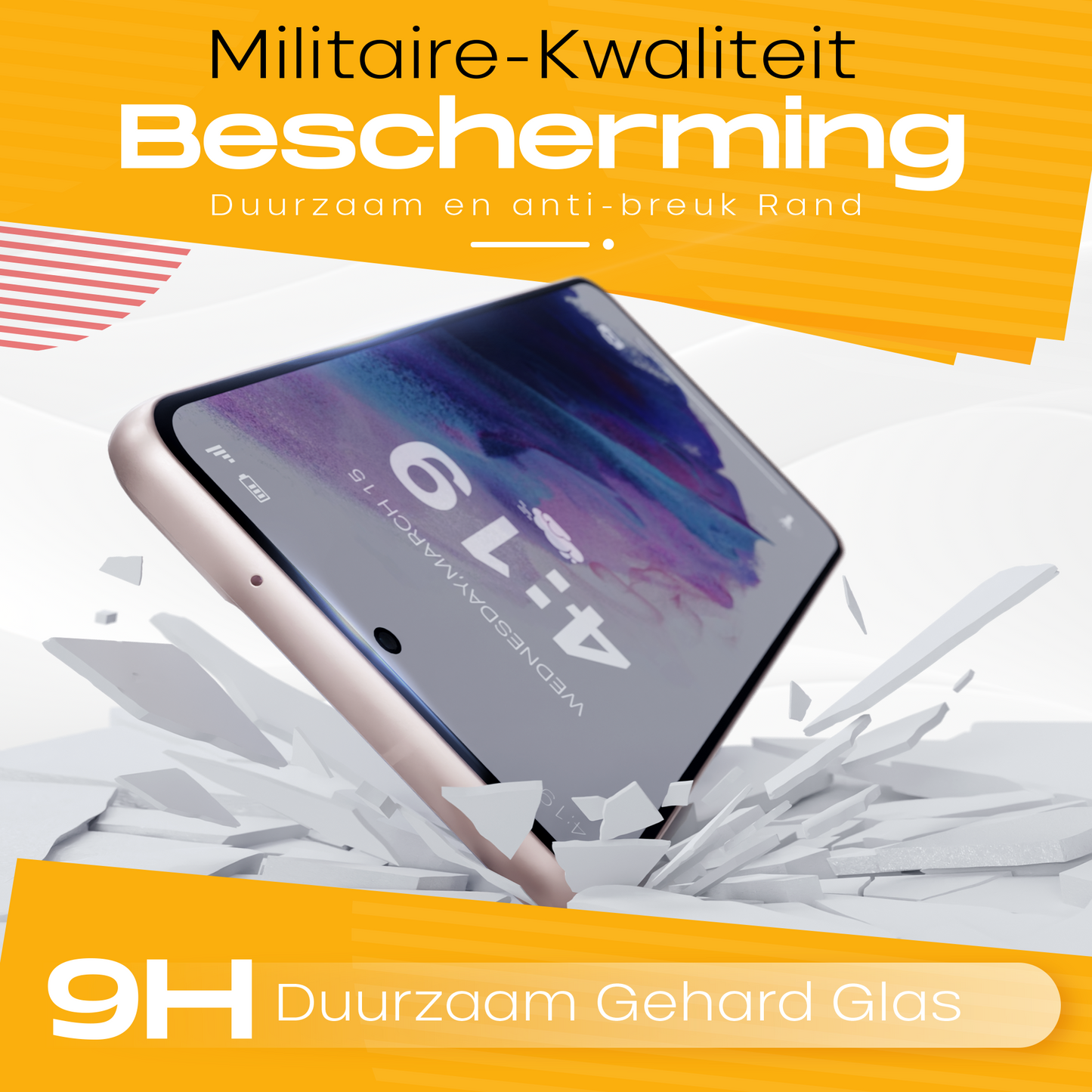 Solutionss4 Screenprotector voor Samsung Galaxy S21 – Case Vriendelijk