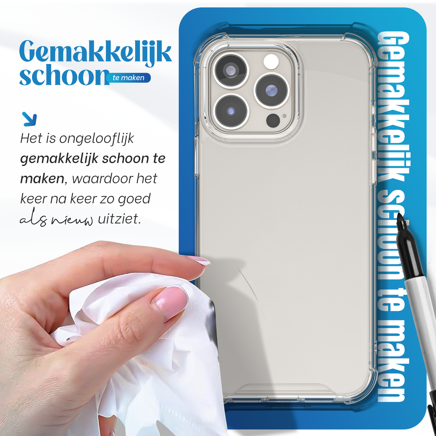 iTech Bumper Hoesje voor iPhone 15 Pro Max – Slank, Schokbestendig & Beschermend