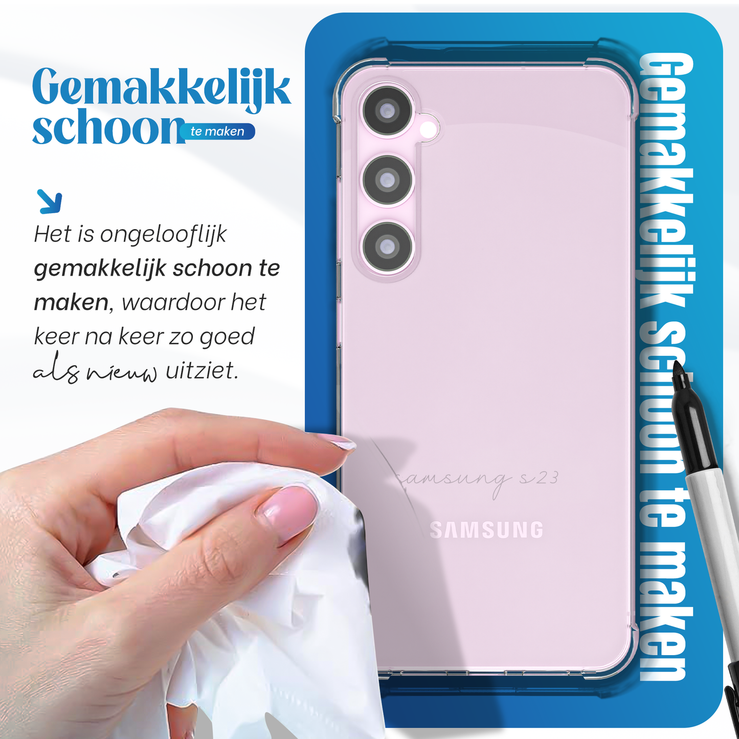 iTech Bumper Hoesje voor Samsung Galaxy S23 Plus – Slank, Schokbestendig & Beschermend
