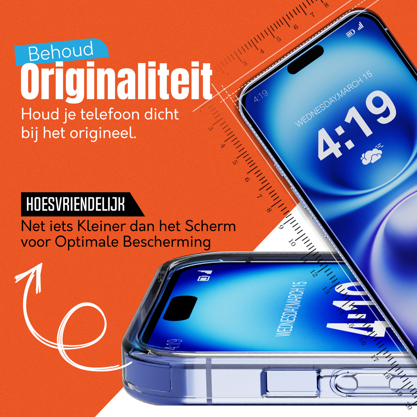 iTech Gehard Glas Screenprotector voor iPhone 16
