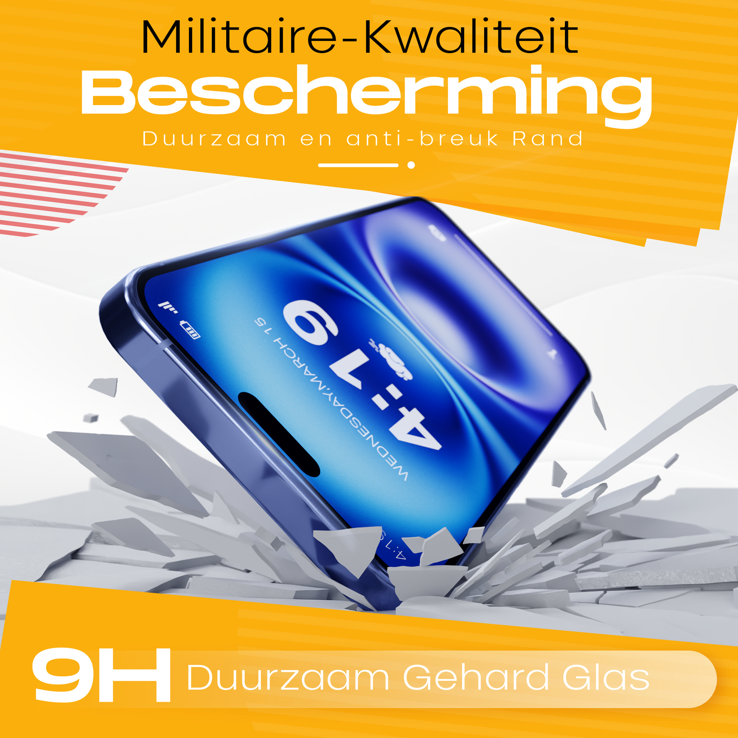 Solutionss4 Screenprotector voor iPhone 16 – Case Vriendelijk