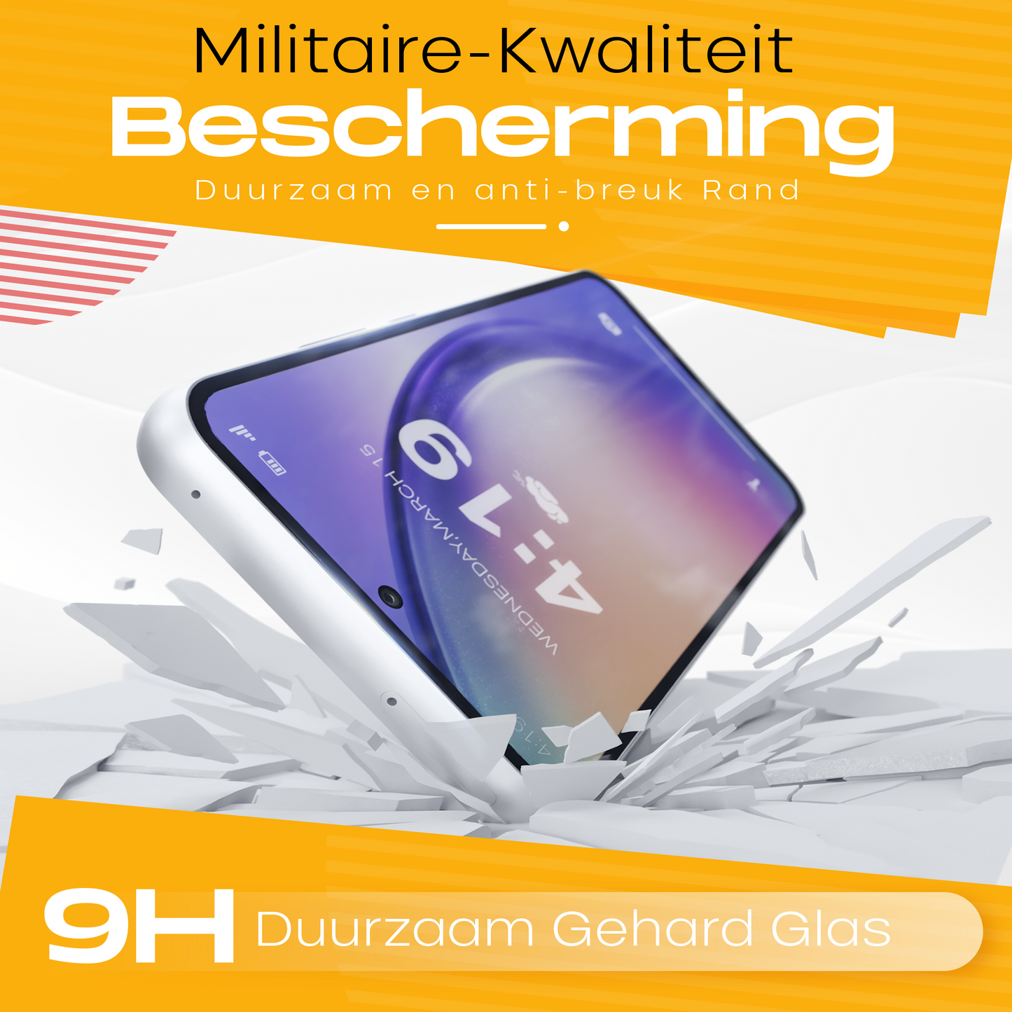 Solutionss4 Screenprotector voor Samsung Galaxy A54 – Case Vriendelijk