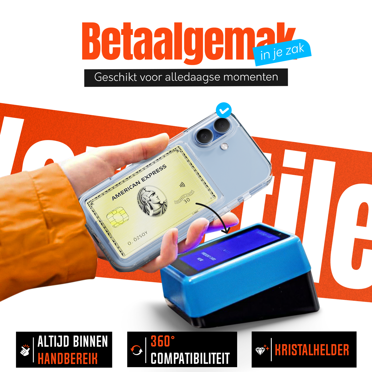 iPhone 17 hoesje Pasjeshouder Transparant
