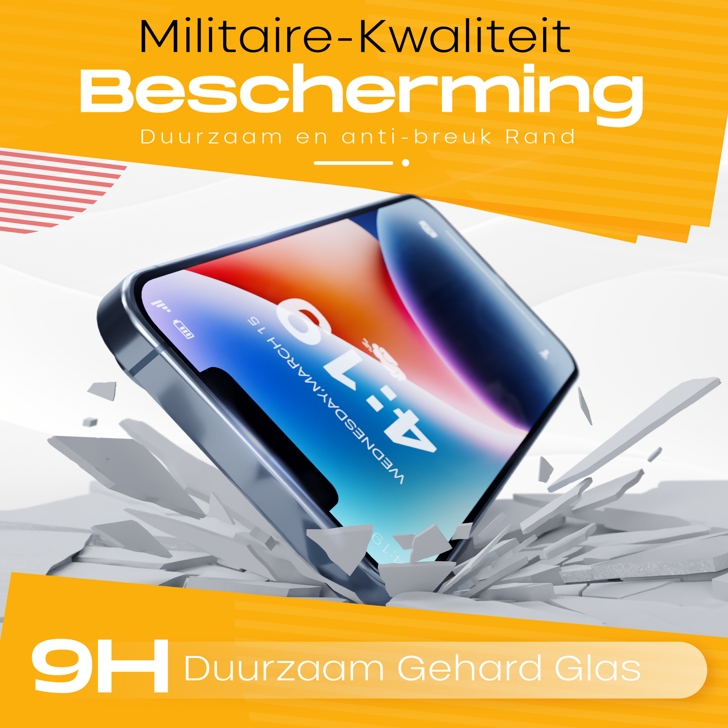 Solutionss4 Screenprotector voor iPhone 14 – Case Vriendelijk