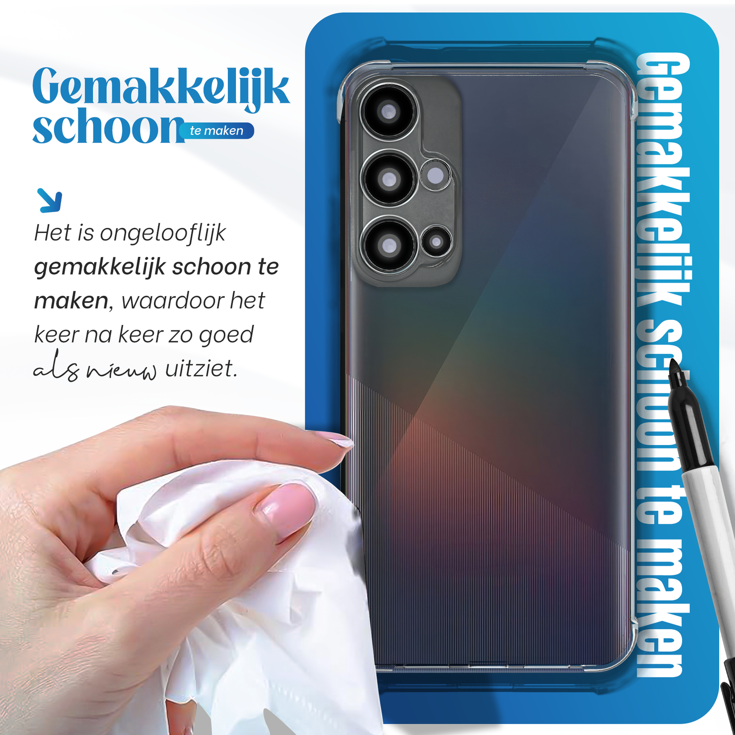 iTech Bumper Hoesje voor Samsung Galaxy A51 – Slank, Schokbestendig & Beschermend