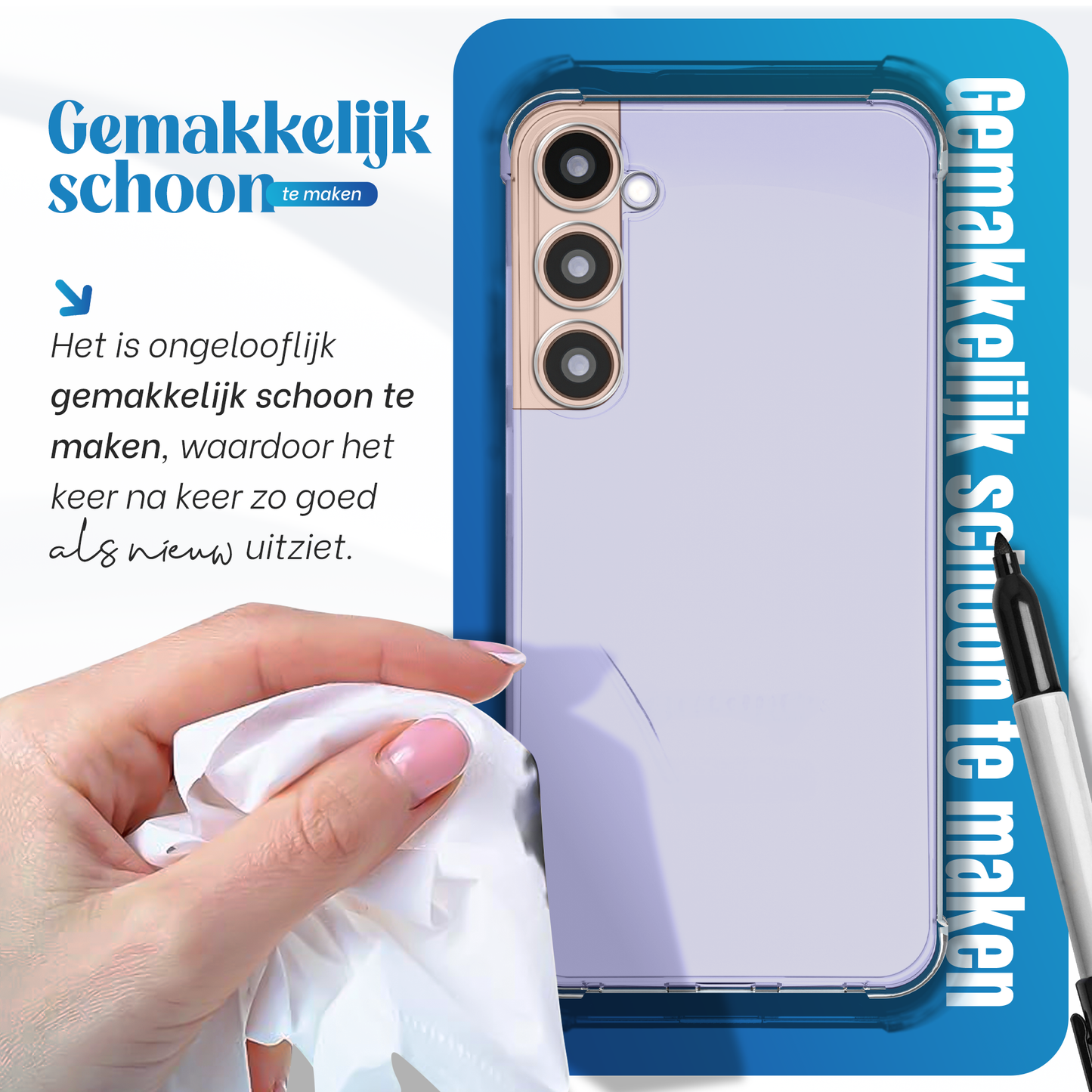 iTech Bumper Hoesje voor Samsung Galaxy S21 – Slank, Schokbestendig & Beschermend