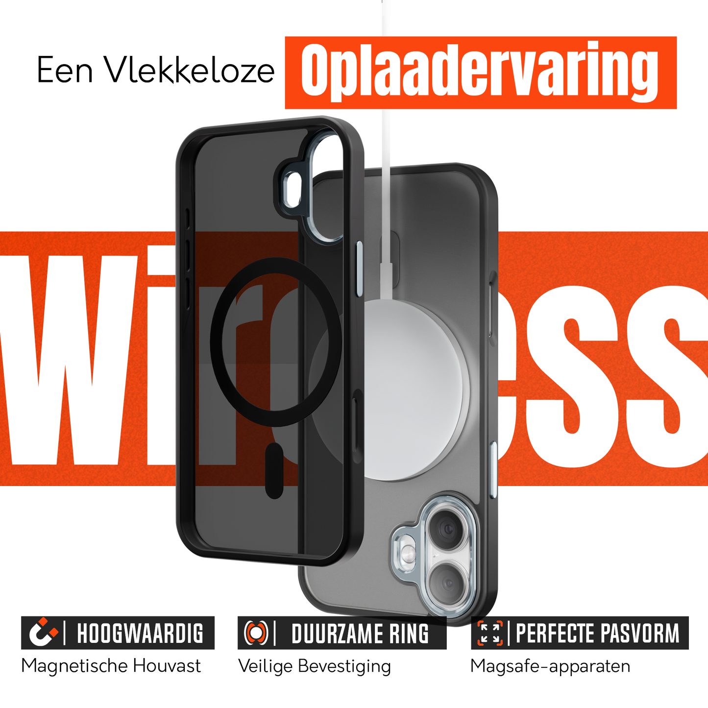 iPhone 17 hoesje MagSafe Zwart