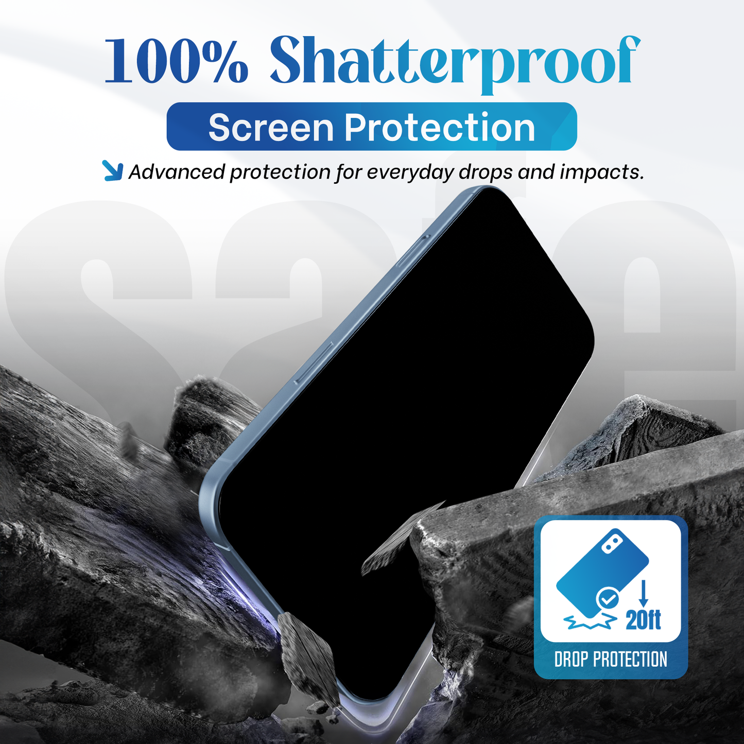 REOVO Privacy Screen Protector - Geschikt voor iPhone 17 - Gorilla Glass Extra Hard - Installatie Tool