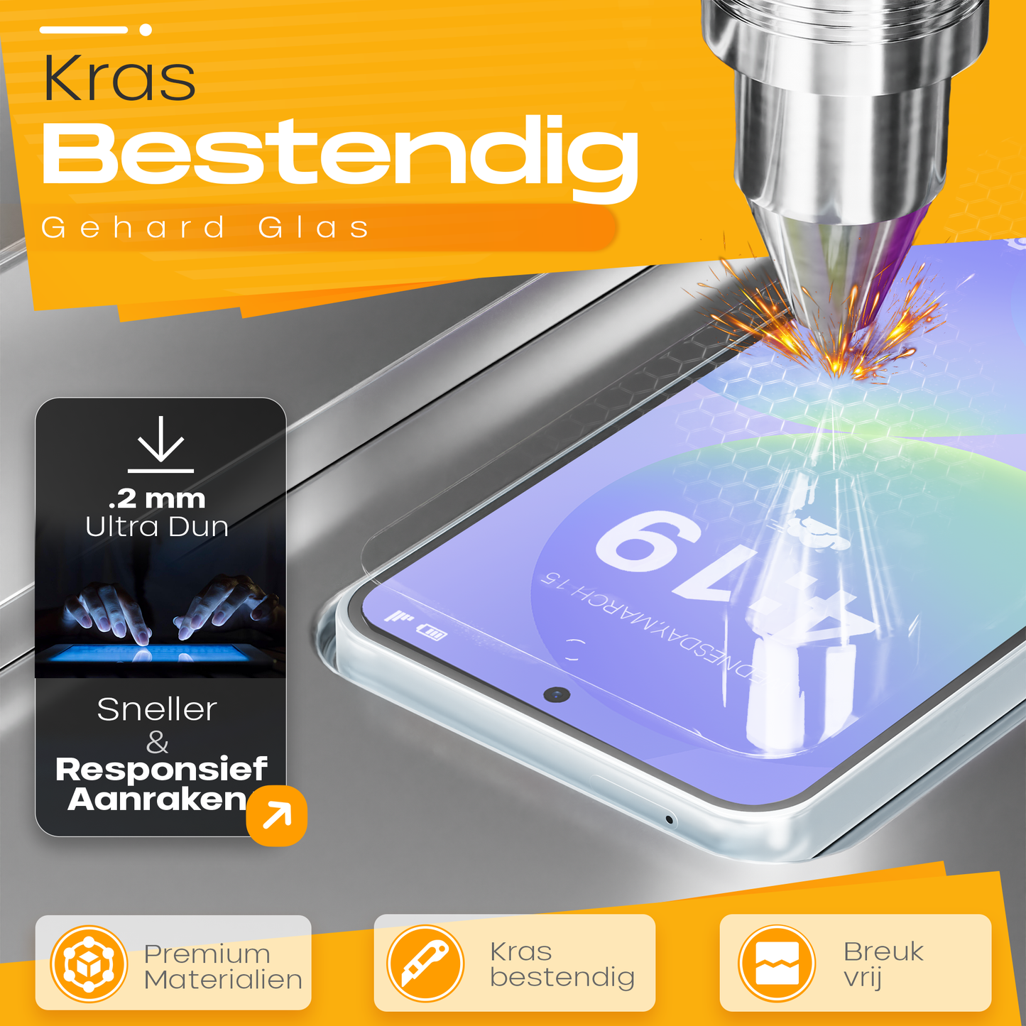 Solutionss4 Screenprotector voor Samsung Galaxy A36 – Case Vriendelijk
