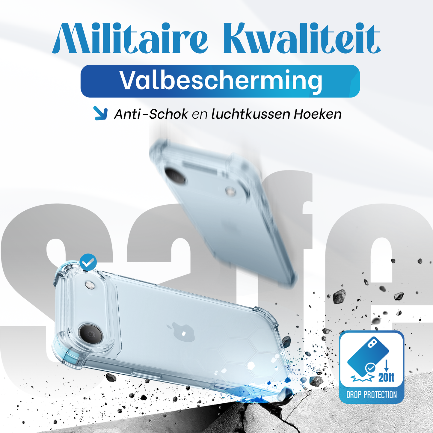 iPhone 17 air hoesje Transparant shock proof