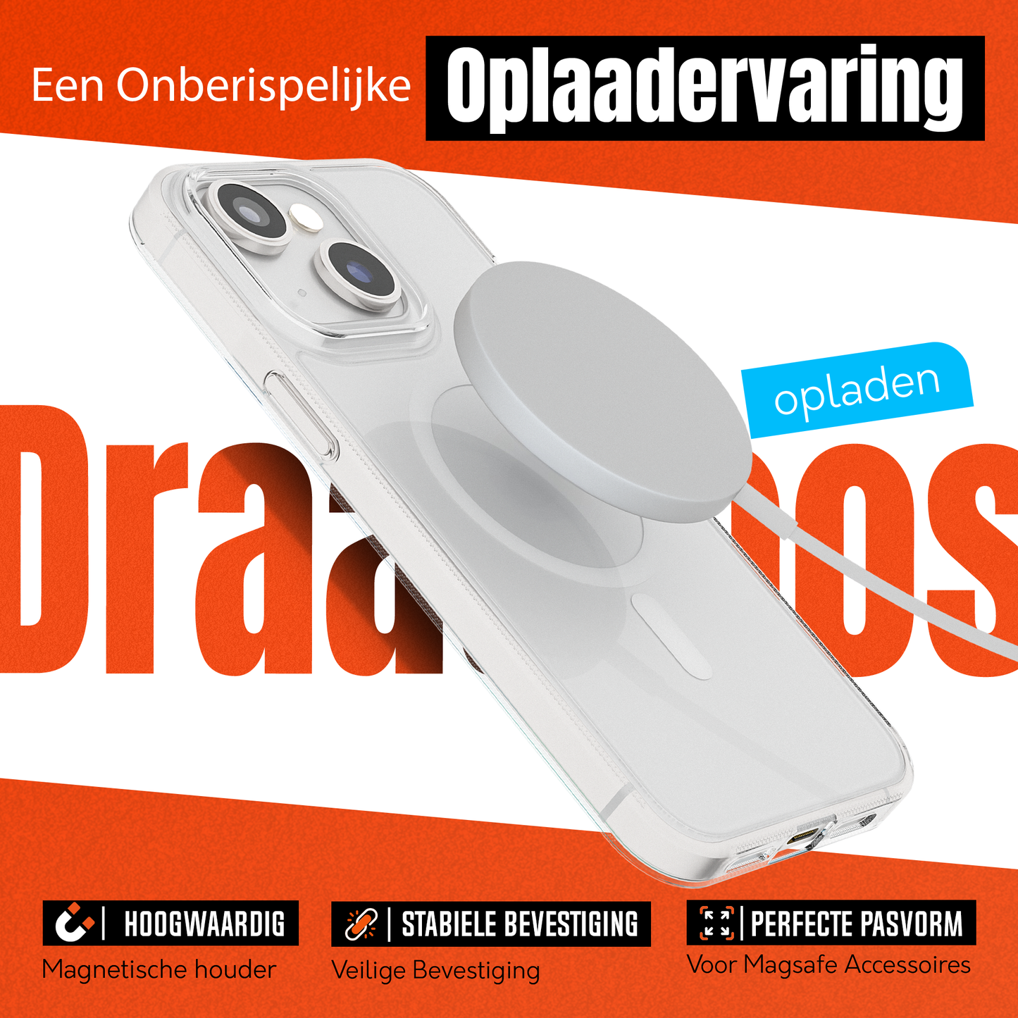 My Case Transparant MagSafe Hoesje voor iPhone 13 – Slank, Sterk & MagSafe-Klaar