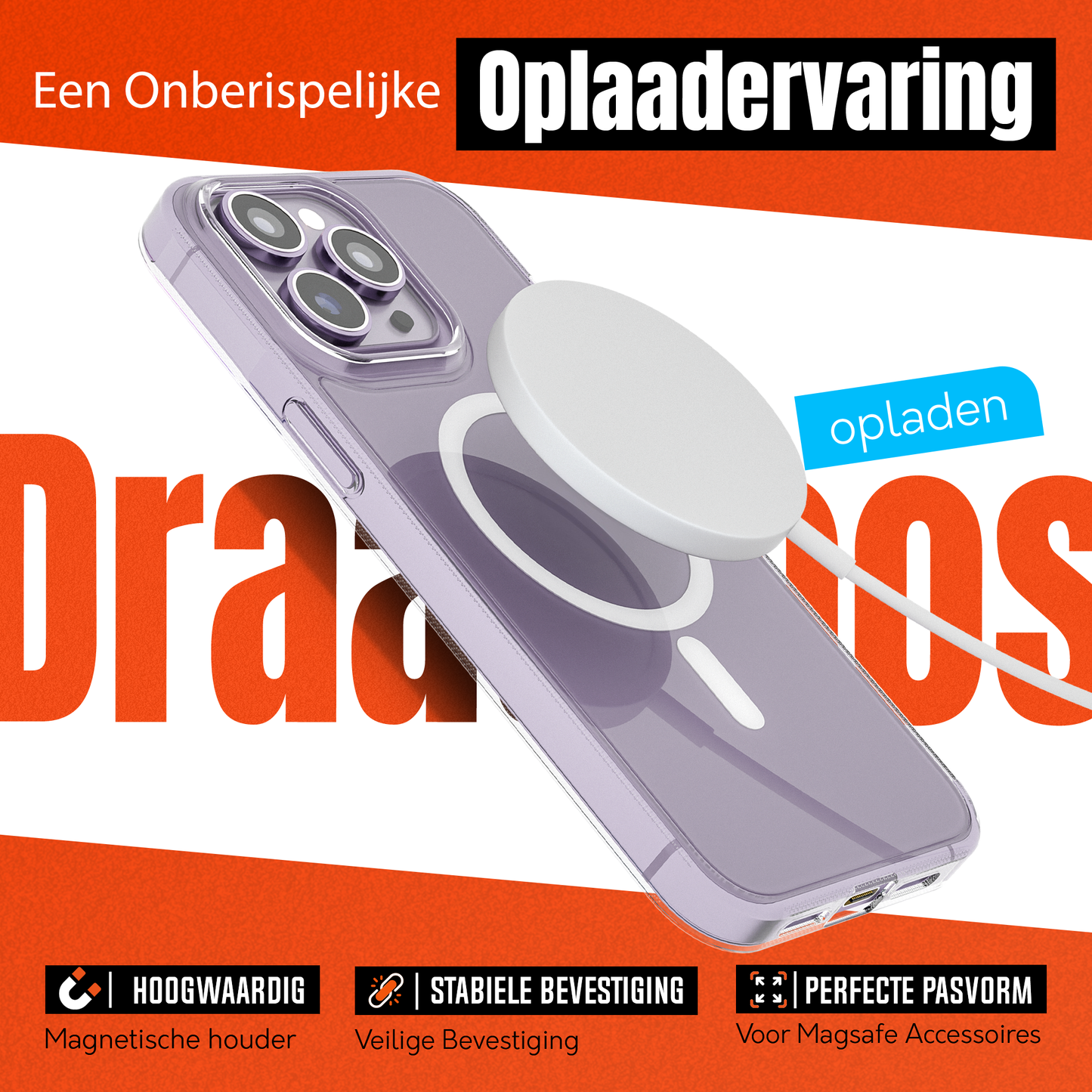 My Case Transparant MagSafe Hoesje voor iPhone 14 Pro Max – Slank, Sterk & MagSafe-Klaar