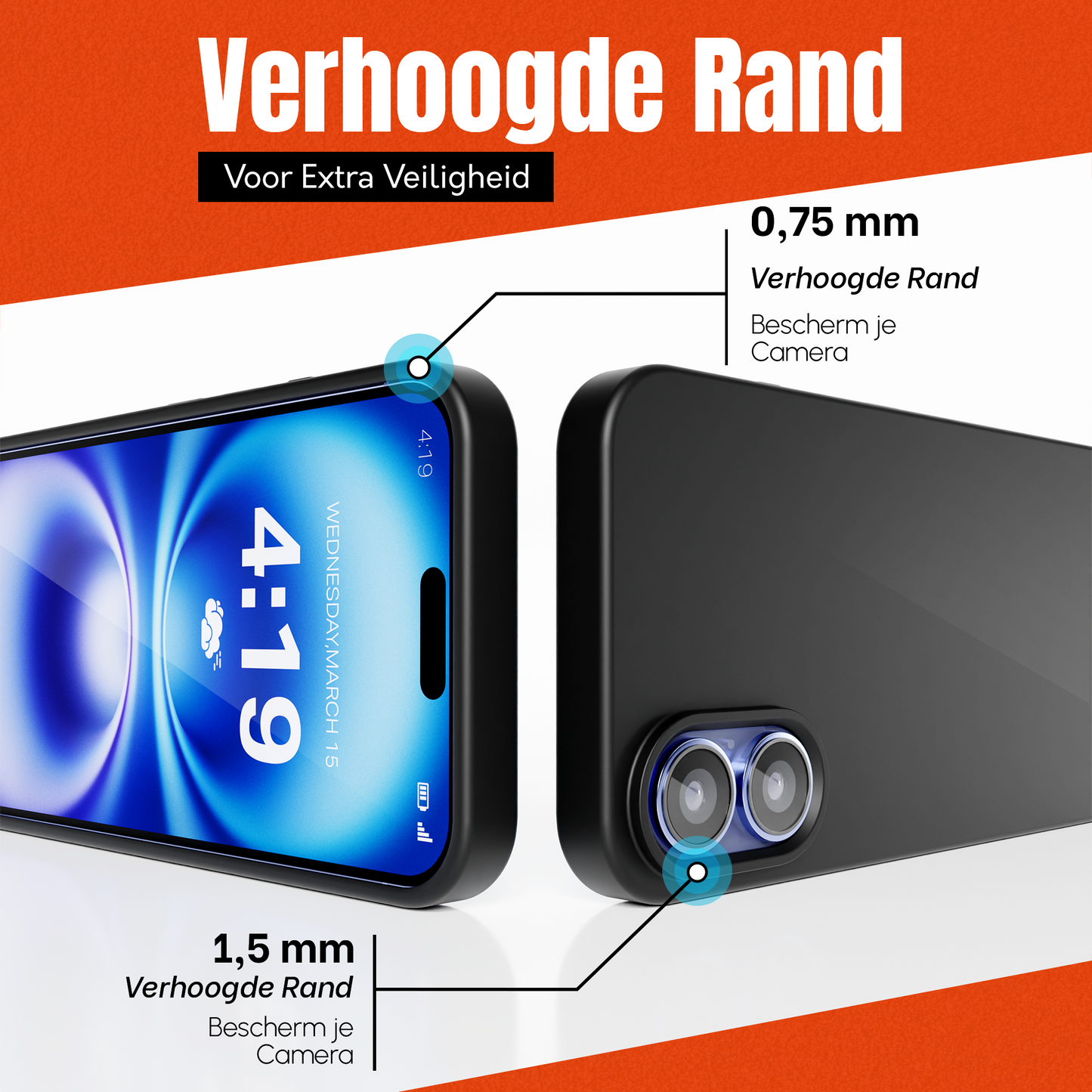 My Case Zwarte Siliconen Hoes voor iPhone 16 Plus – Slank Maar Beschermend