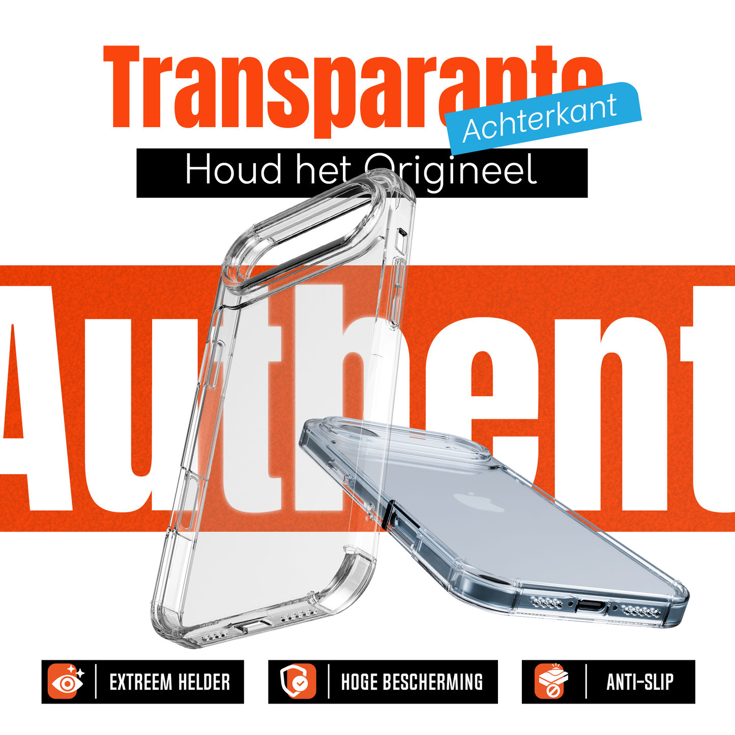 iPhone 17 Air Hoesje Transparant - screen protector