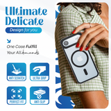 Reovo - Hoesje geschikt voor iPhone Air - Zwart - Transparant - geschikt voor MagSafe - Anti-slip case