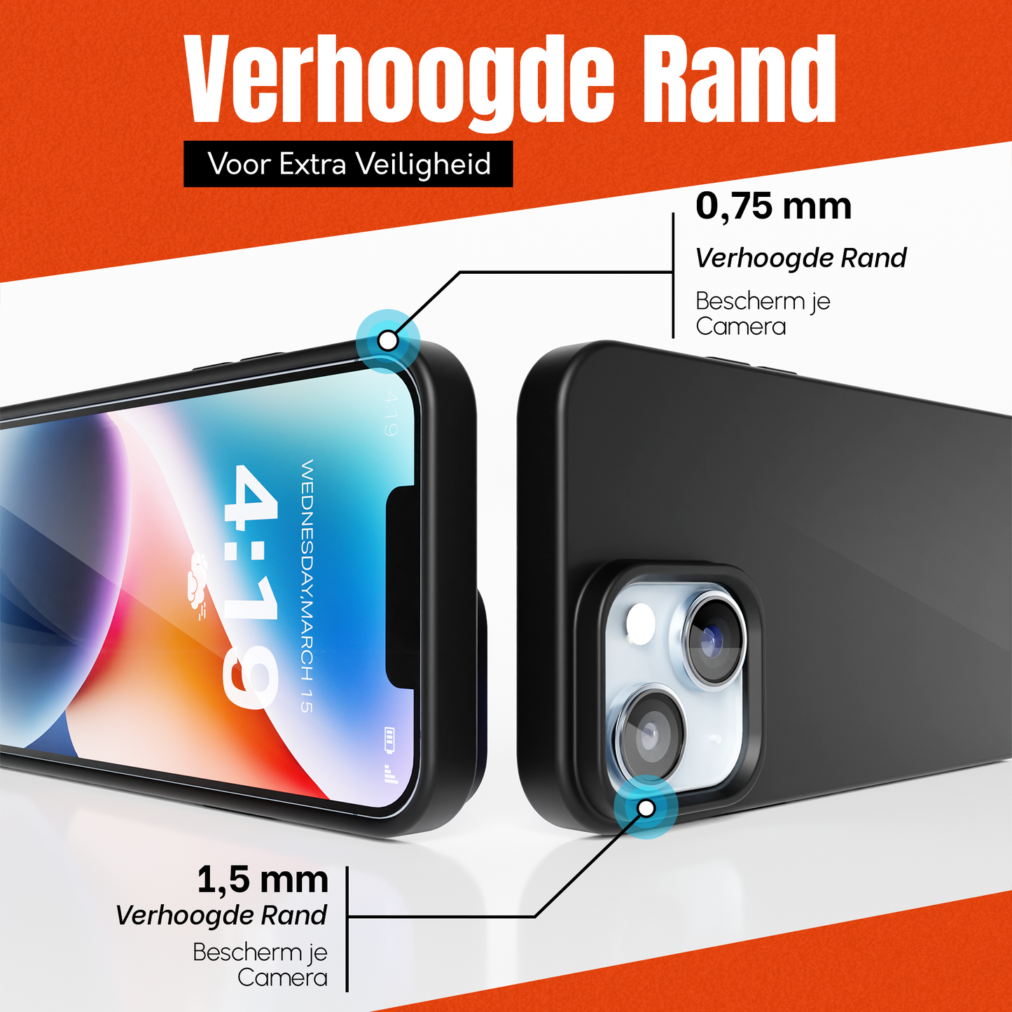 My Case Zwarte Siliconen Hoes voor iPhone 14 Plus – Slank Maar Beschermend