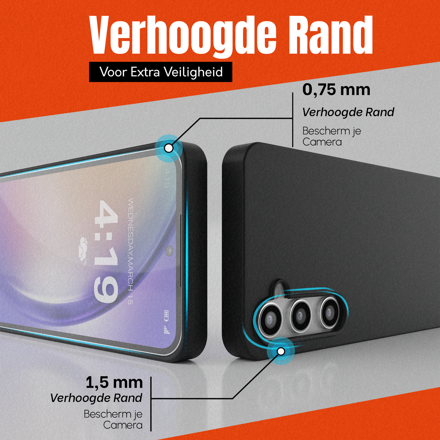 My Case Zwarte Siliconen Hoes voor Samsung Galaxy A54 – Slank Maar Beschermend