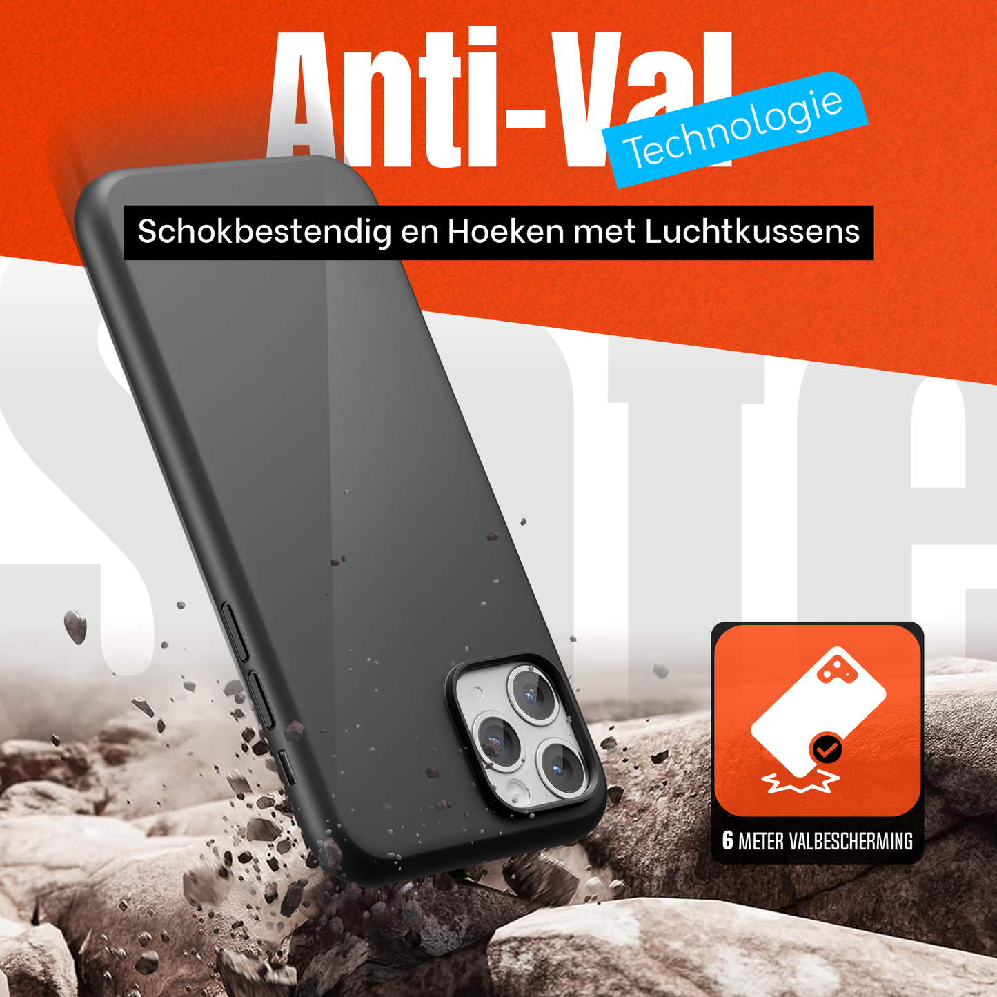 My Case Combo: Zwarte Siliconen Hoes met 2 Screenprotectors voor iPhone 11 Pro – Extra Veiligheid