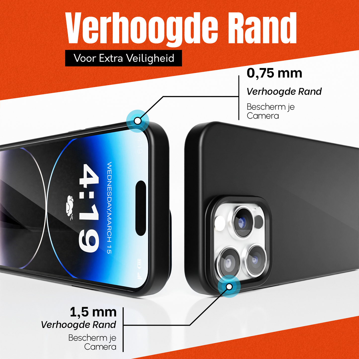 My Case Zwarte Siliconen Hoes voor iPhone 14 Pro Max – Slank Maar Beschermend