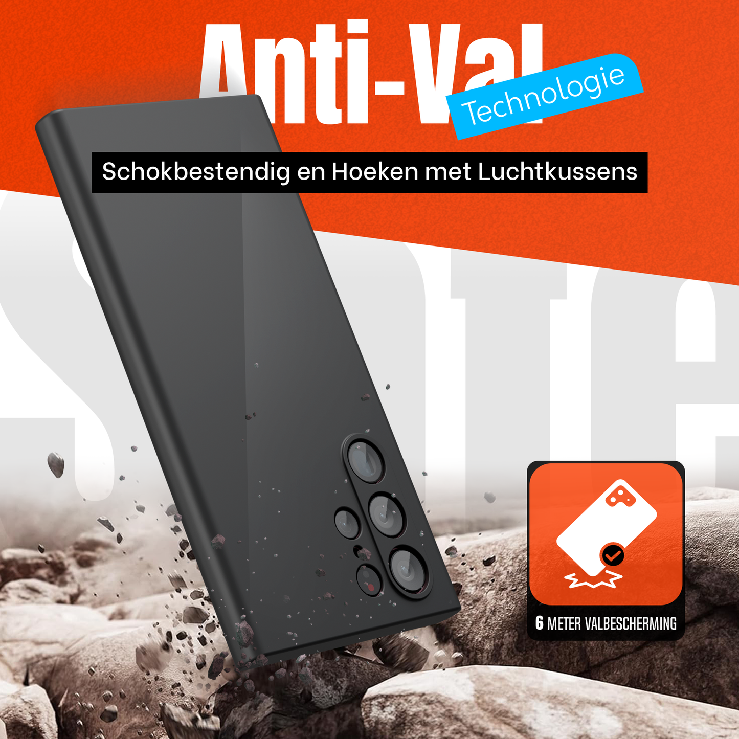 My Case Combo: Zwarte Siliconen Hoes met 2 Screenprotectors voor Samsung Galaxy S22 Ultra – Extra Veiligheid
