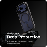 Reovo - Hoesje Geschikt voor iPhone 17 Pro - Camera standaard - Geschikt voor MagSafe - Zwart - anti-val technologie