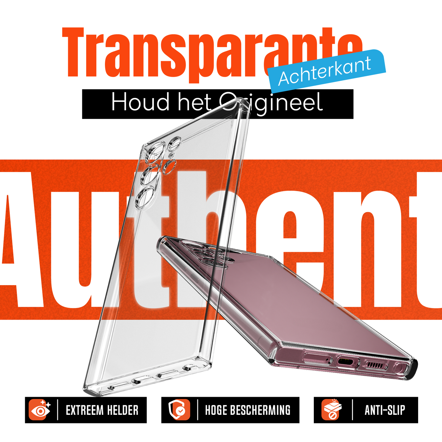 My Case Combo: Transparante Hoes met 2 Screenprotectors voor Samsung Galaxy S22 Ultra – Extra Veiligheid