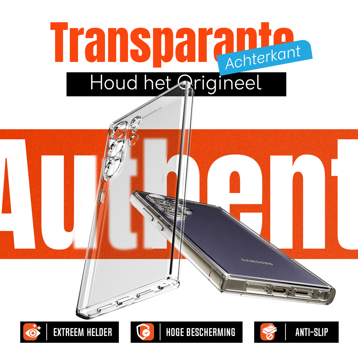My Case Combo: Transparante Hoes met 2 Screenprotectors voor Samsung Galaxy S24 Ultra – Extra Veiligheid