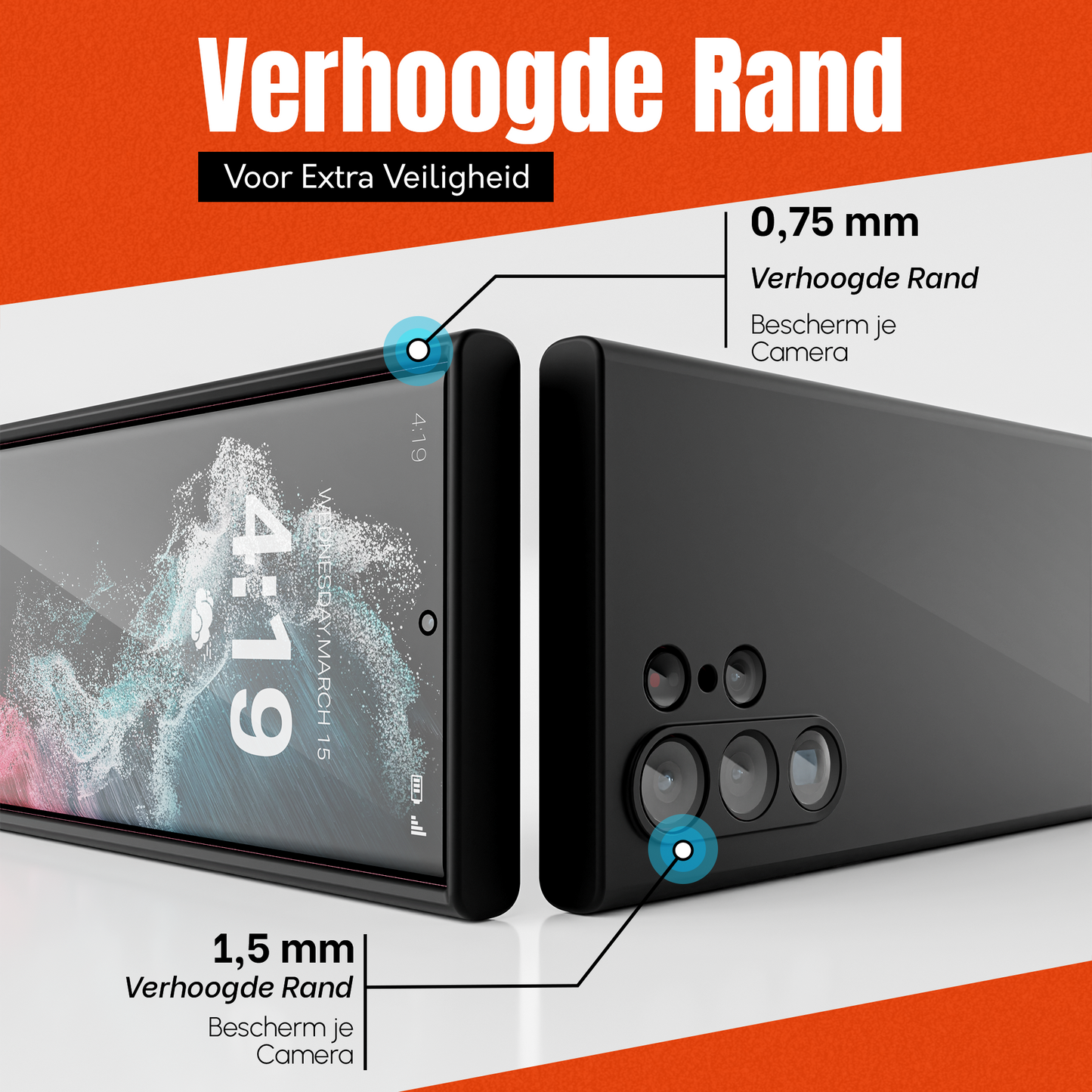 My Case Zwarte Siliconen Hoes voor Samsung Galaxy S22 Ultra – Slank Maar Beschermend