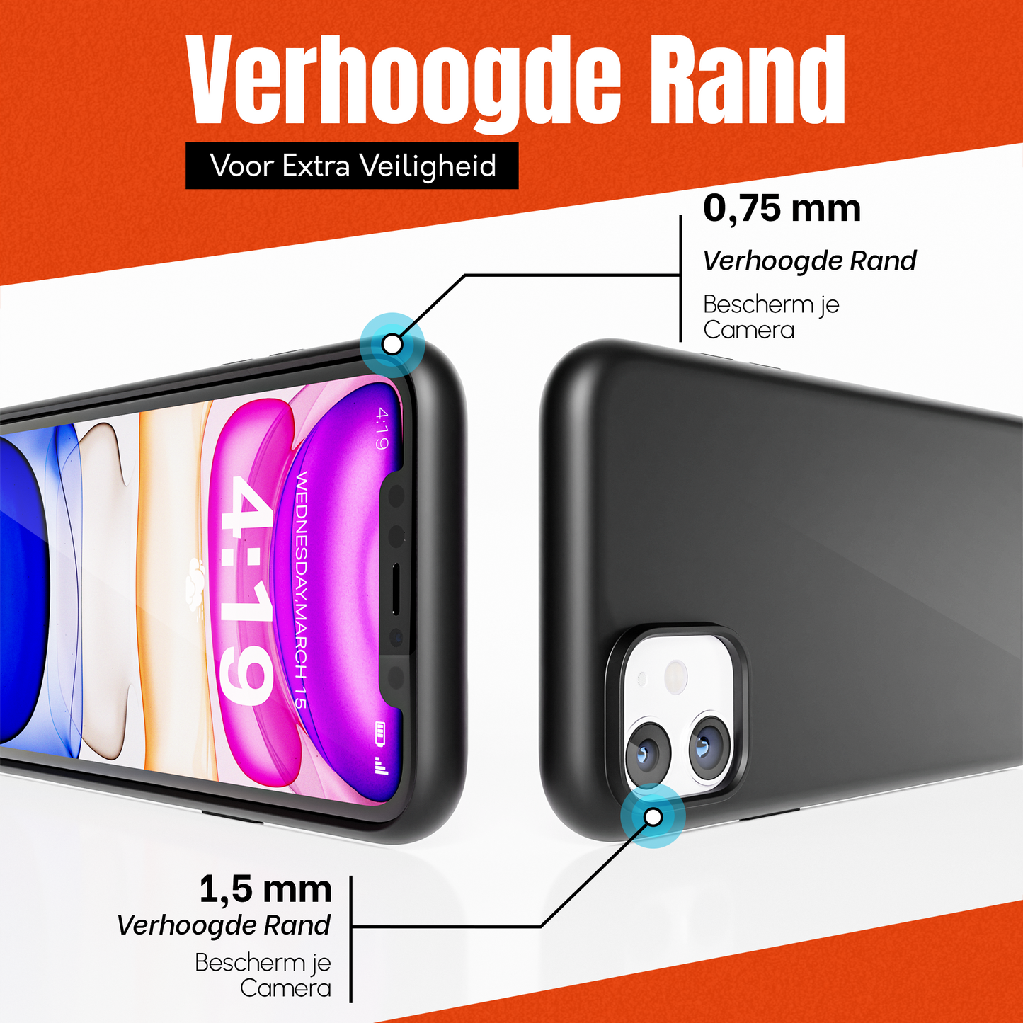 My Case Zwarte Siliconen Hoes voor iPhone 11 – Slank Maar Beschermend