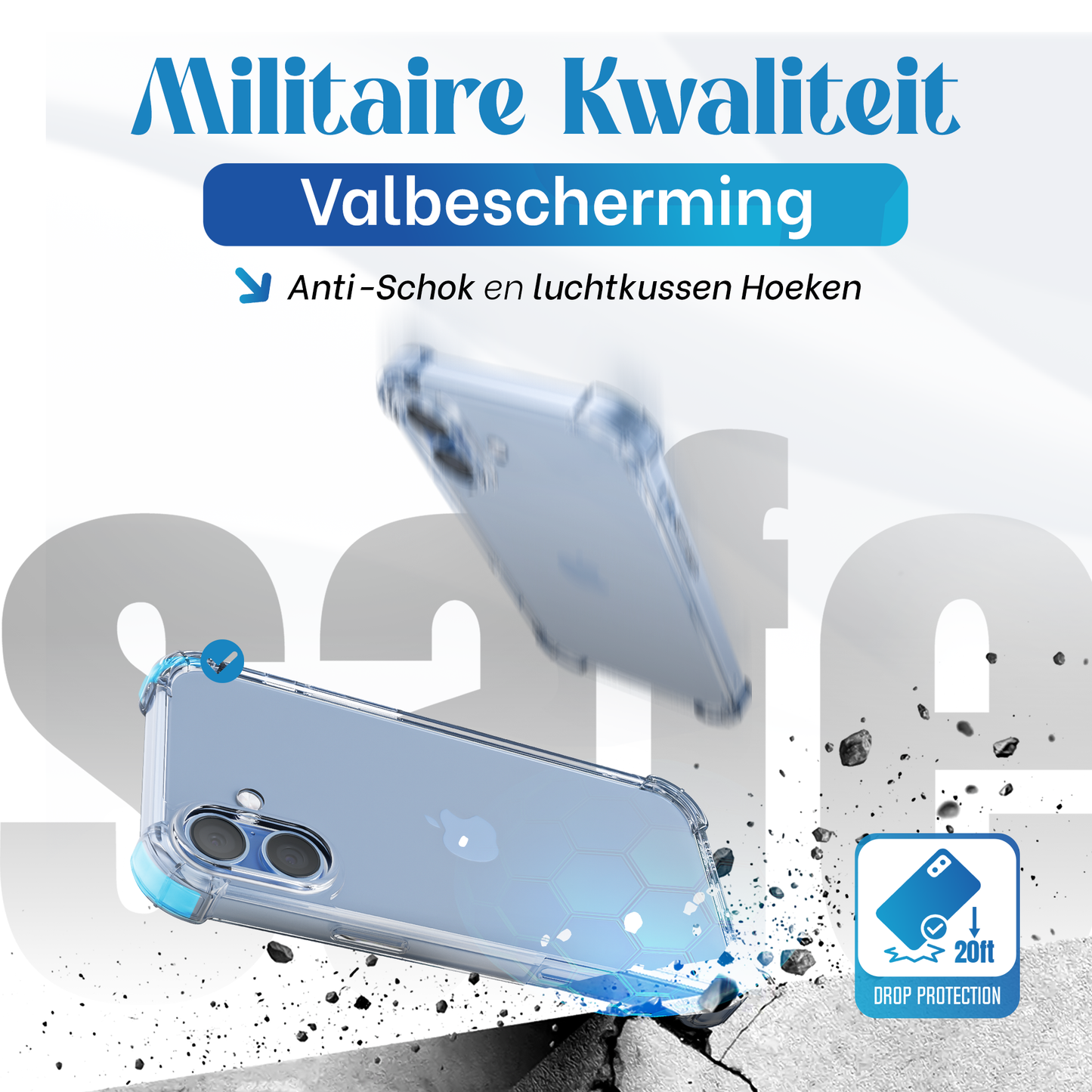 iPhone 17 hoesje Transparant shock proof