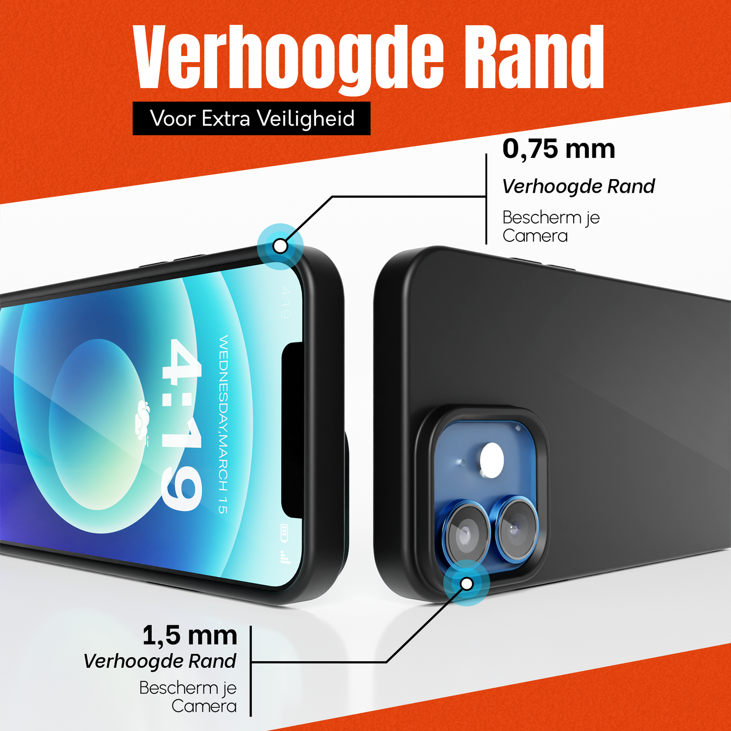 My Case Zwarte Siliconen Hoes voor iPhone 12/12 Pro – Slank Maar Beschermend