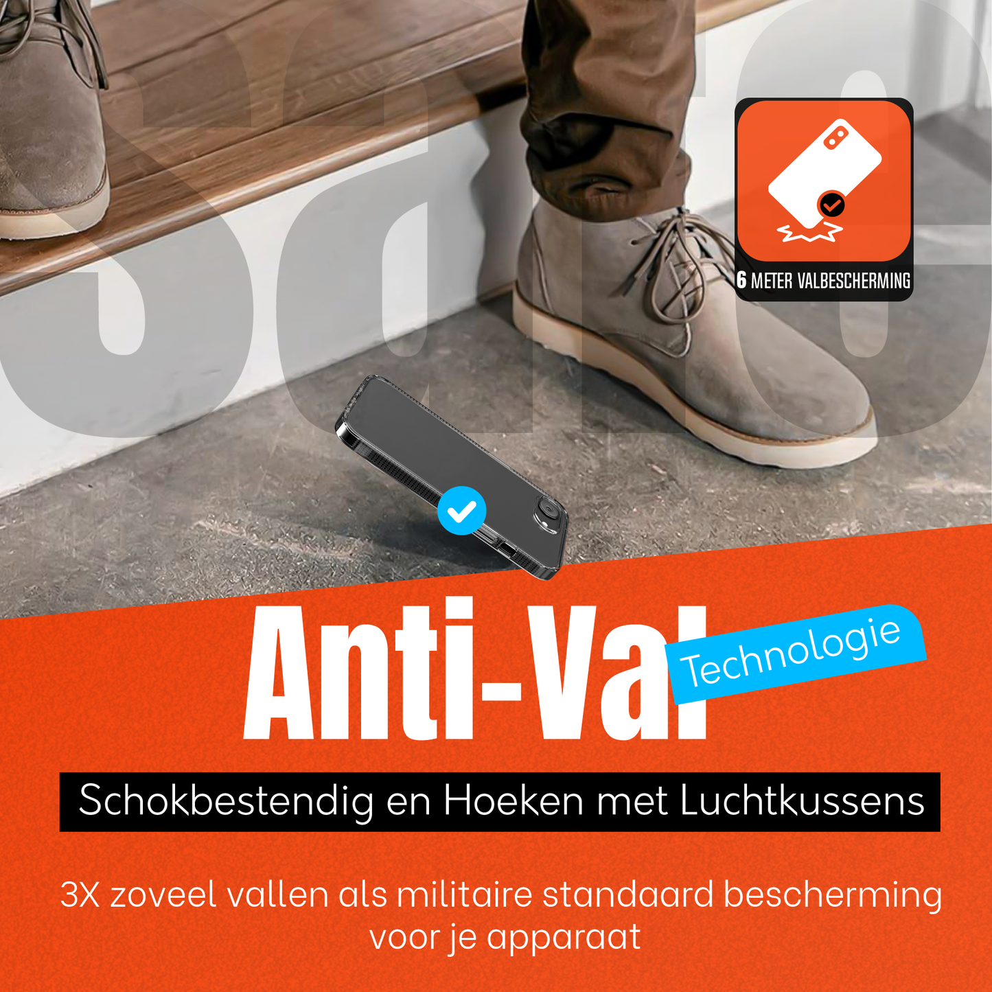 My Case Transparante Hoesje voor Apple iPhone 16e – Langdurig Helder