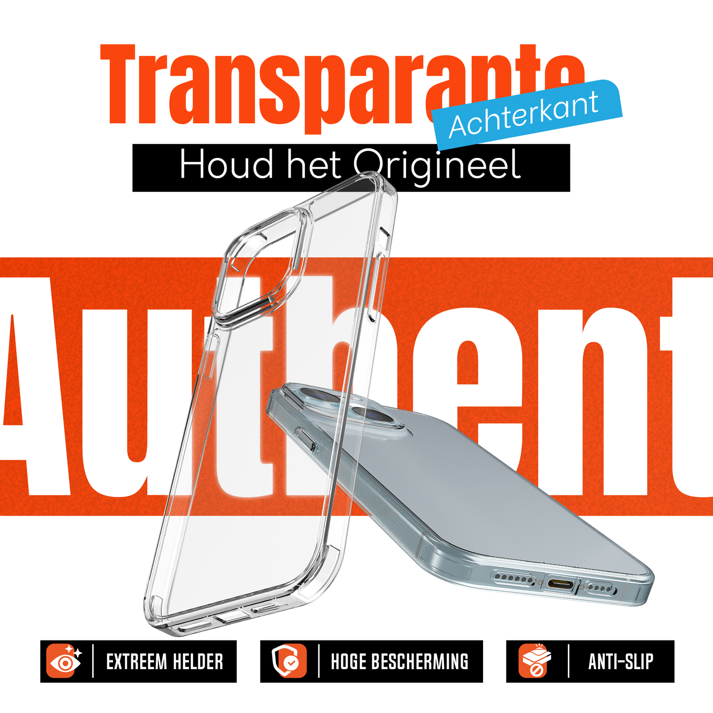 My Case Combo: Transparante Hoes met 2 Screenprotectors voor iPhone 15 – Extra Veiligheid