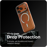 Reovo - Hoesje Geschikt voor iPhone 17 Pro Max - Camera standaard - Geschikt voor MagSafe - Transparant - anti-val technologie