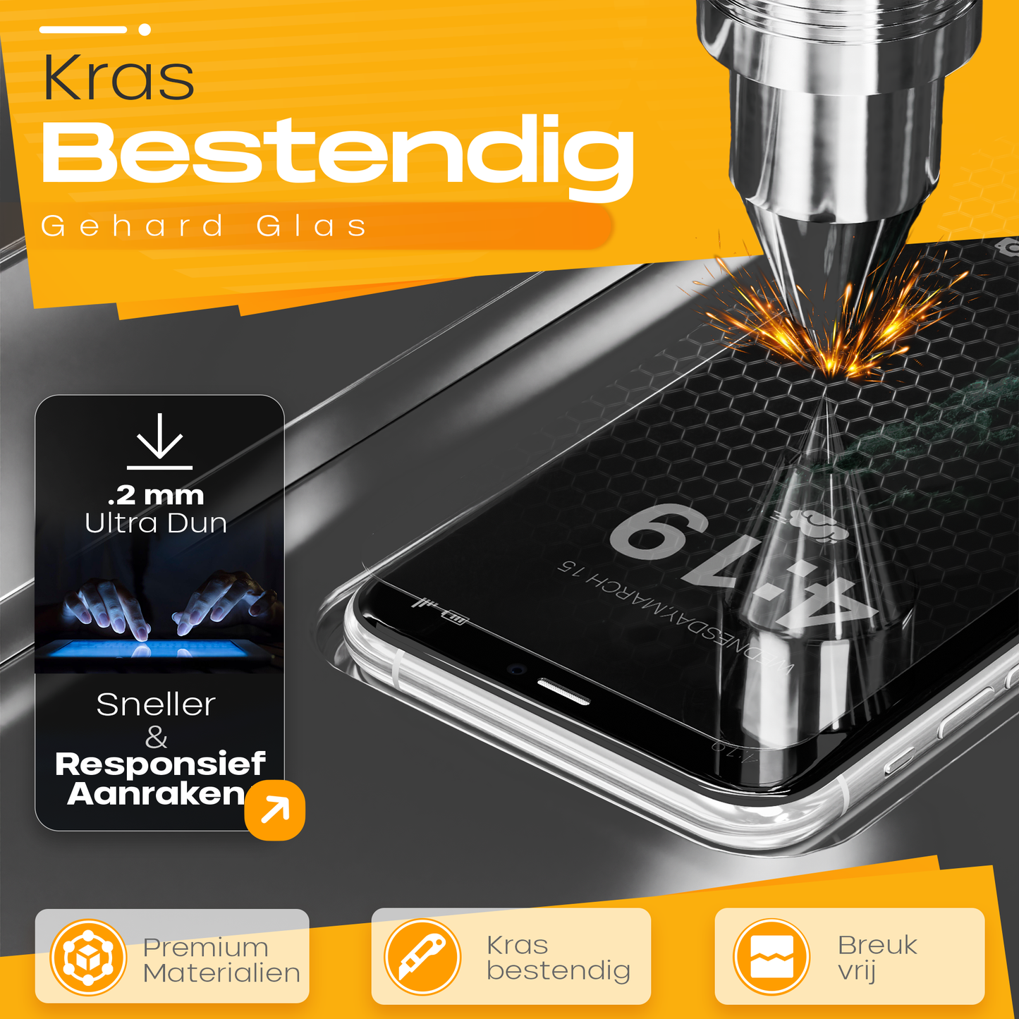 Solutionss4 Screenprotector voor iPhone 11 Pro – Case Vriendelijk