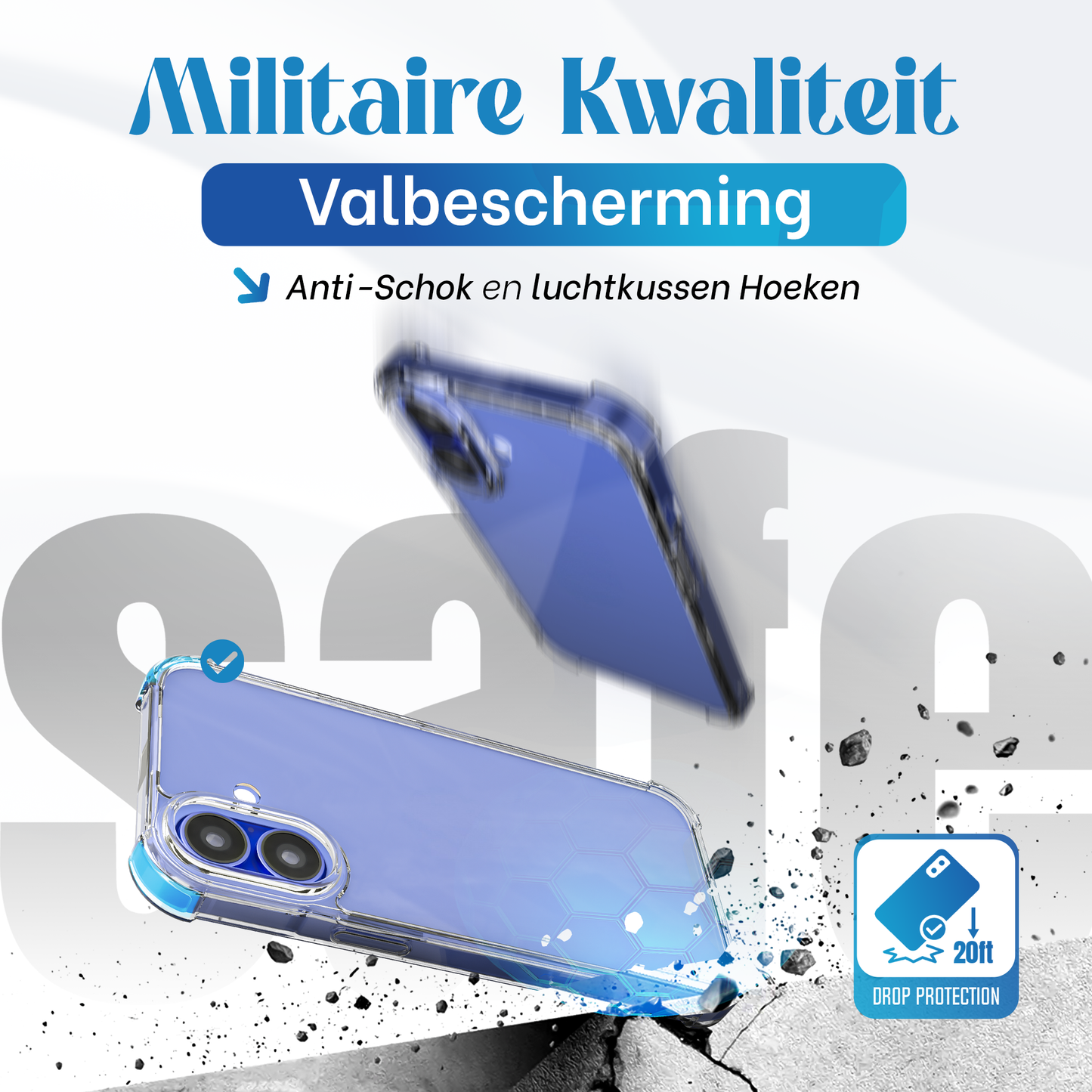 iTech Bumper Hoesje voor iPhone 16 – Slank, Schokbestendig & Beschermend