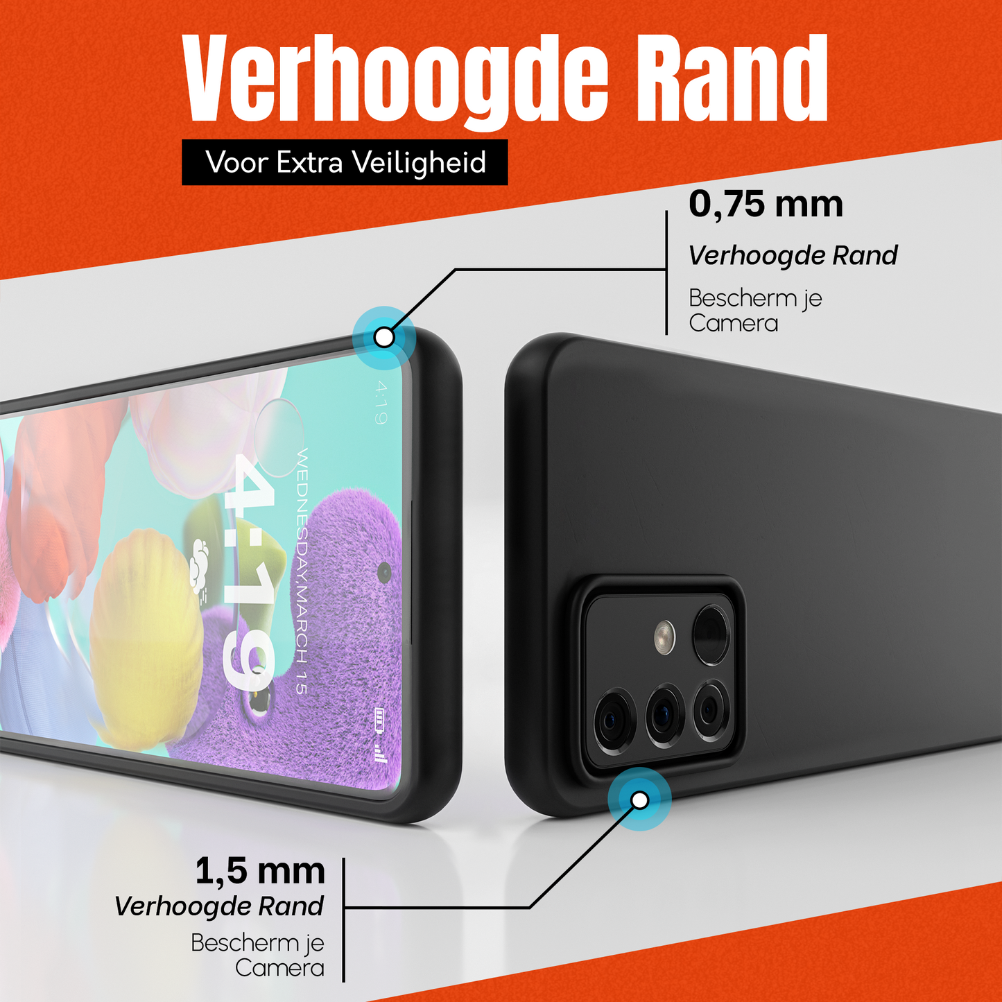 My Case Zwarte Siliconen Hoes voor Samsung Galaxy A51 – Slank Maar Beschermend