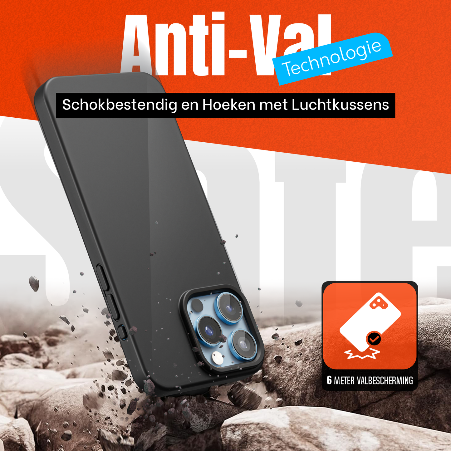My Case Combo: Zwarte Siliconen Hoes met 2 Screenprotectors voor iPhone 13 Pro – Extra Veiligheid