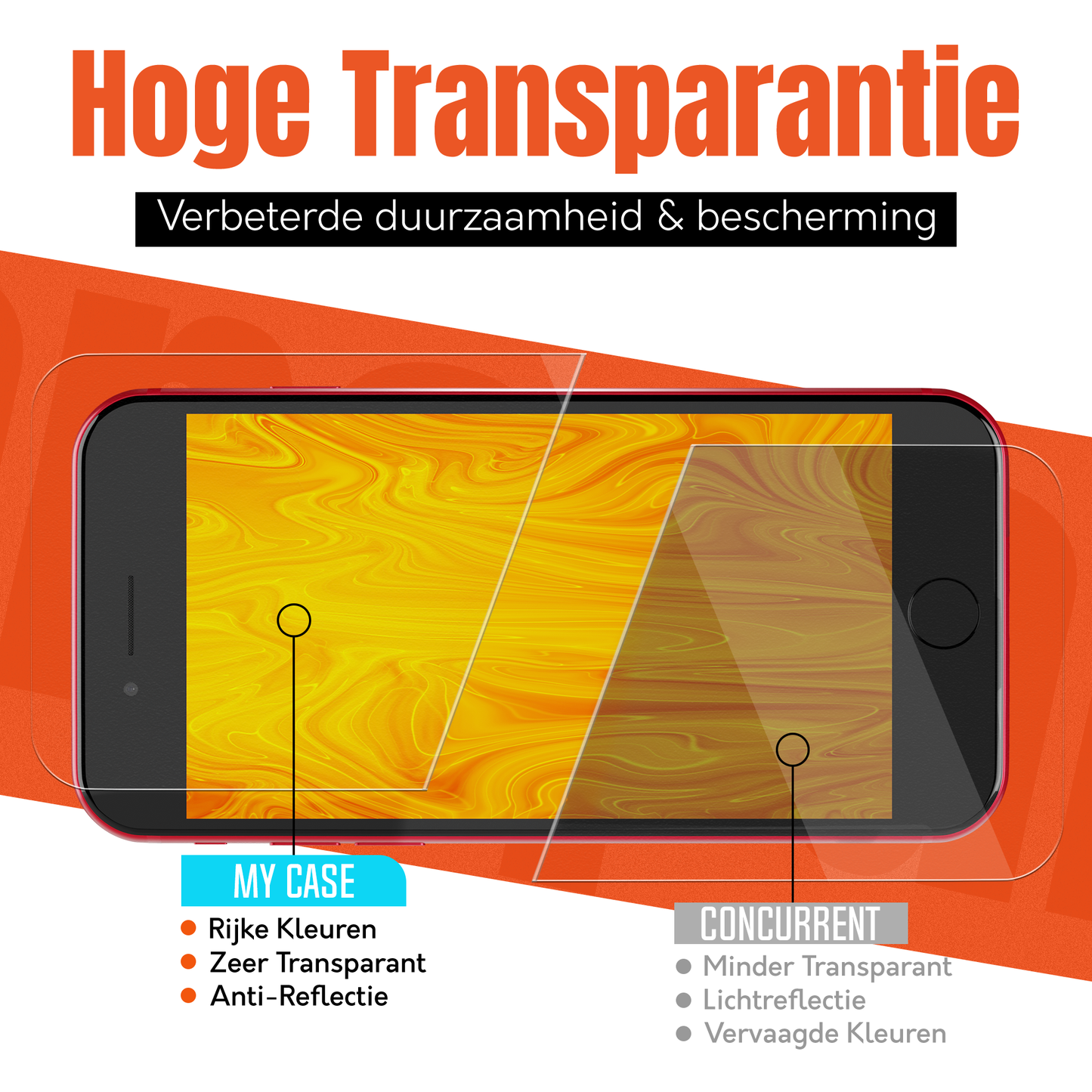 My Case 9H Gehard Glas Screenprotector voor iPhone SE 2022