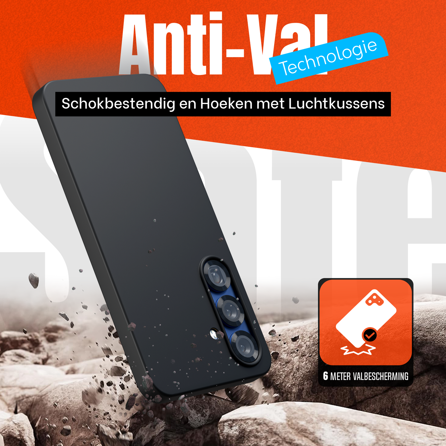 My Case Combo: Zwarte Siliconen Hoes met 2 Screenprotectors voor Samsung Galaxy S25 – Extra Veiligheid