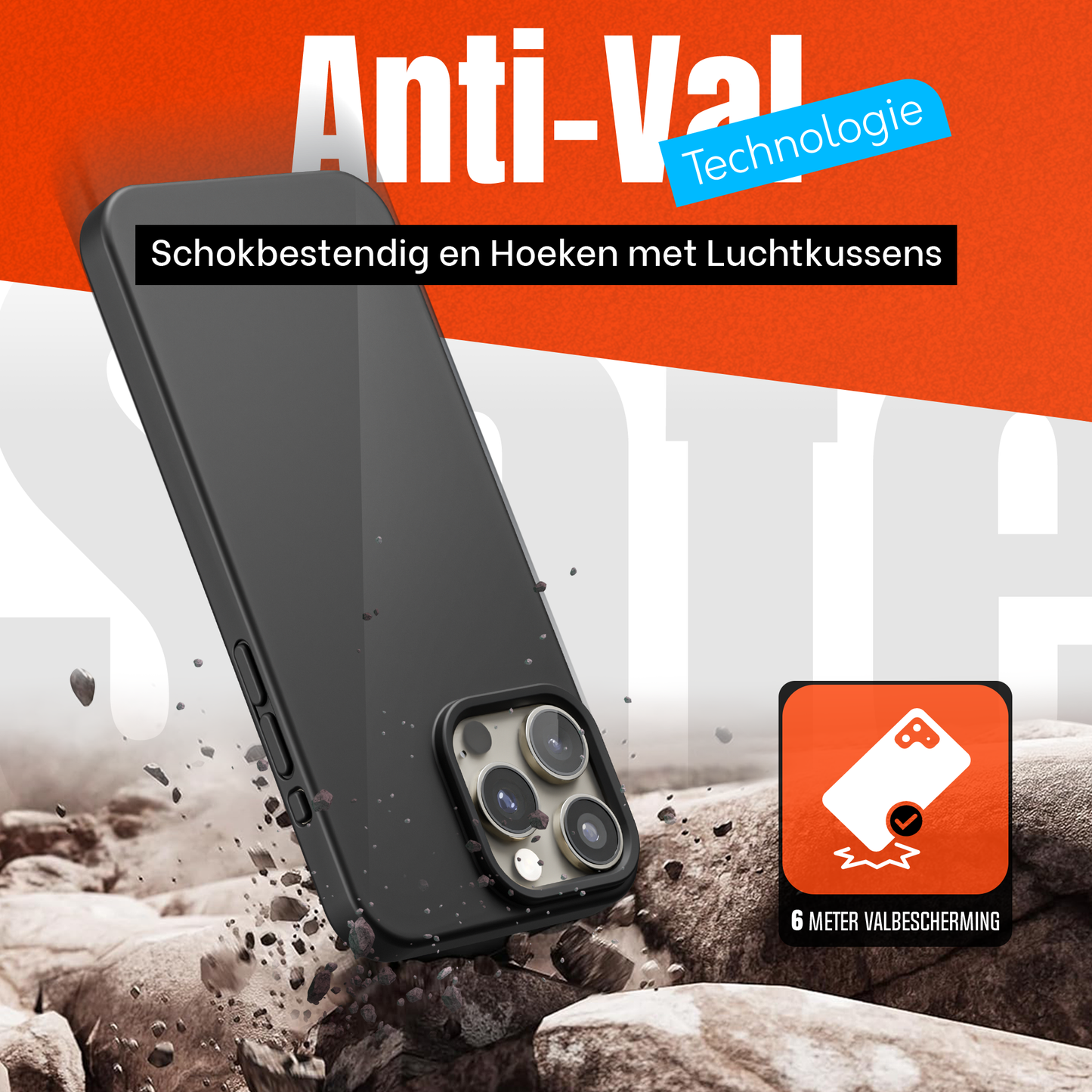 My Case Combo: Zwarte Siliconen Hoes met 2 Screenprotectors voor iPhone 15 Pro Max – Extra Veiligheid