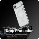 Reovo - Hoesje Geschikt voor iPhone 17 Air - Camera standaard - Geschikt voor MagSafe - Transparant - anti-val technologie