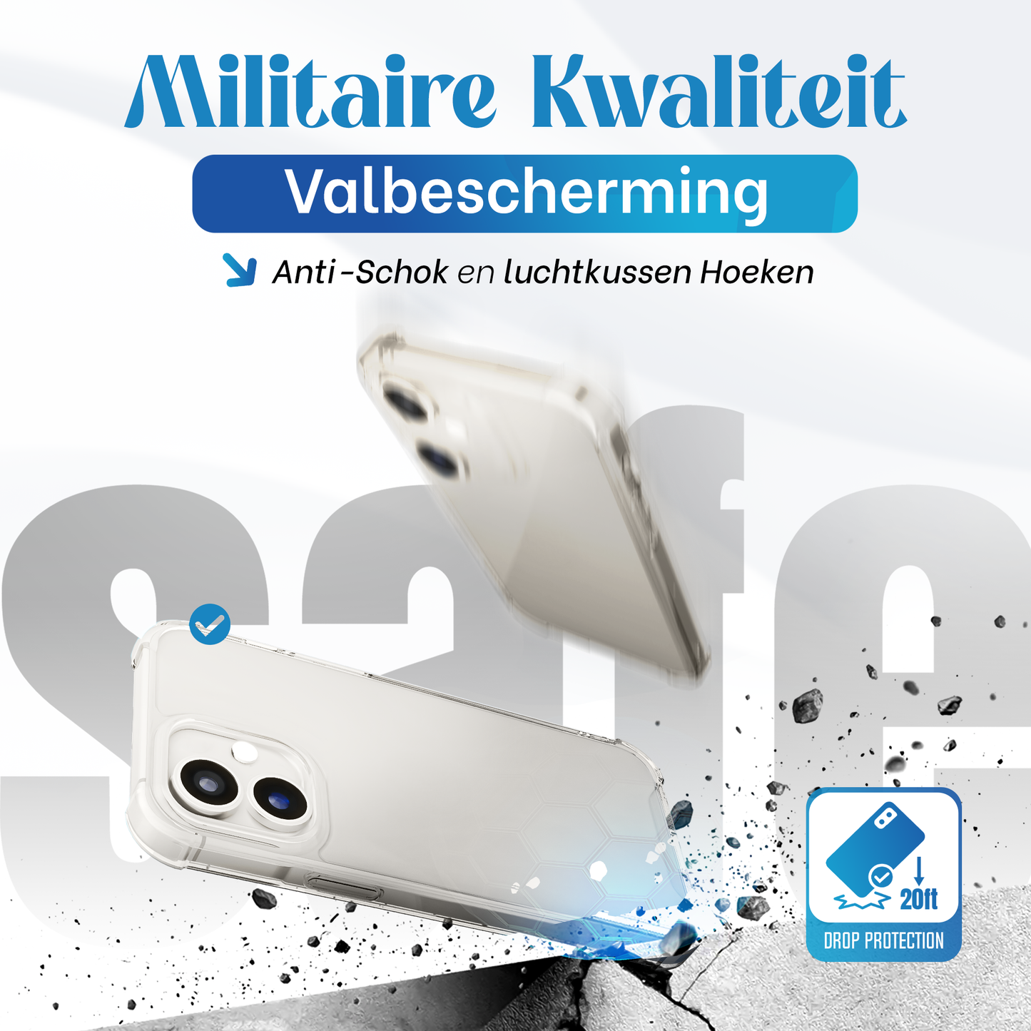 iTech Bumper Hoesje voor iPhone 12/12 Pro – Slank, Schokbestendig & Beschermend