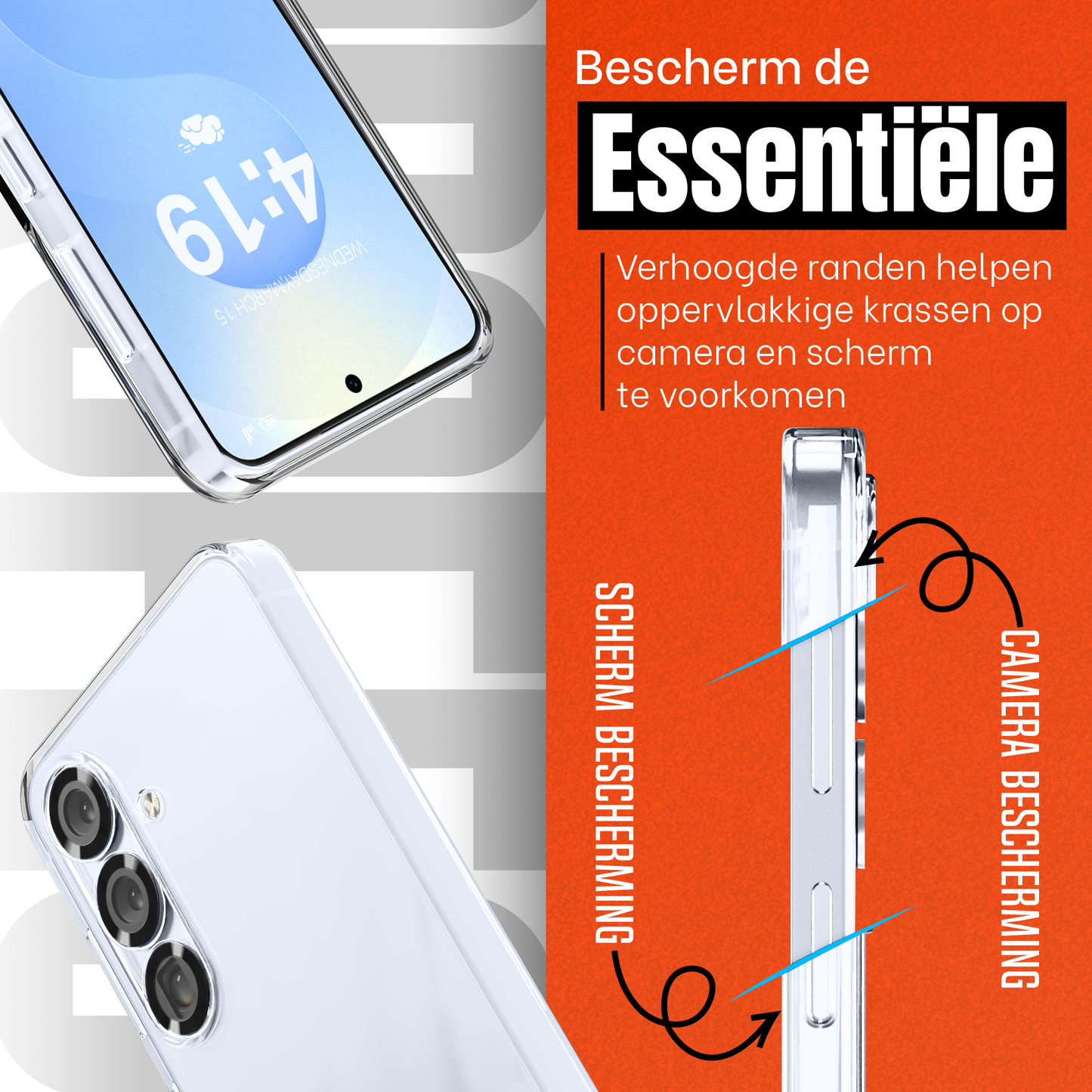 Samsung S25 Plus Hoesje – Shockproof Transparant Bumper Case | My Case