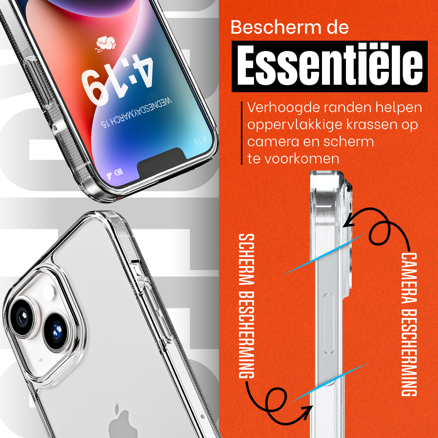 My Case Transparante Hoesje voor Apple iPhone 14 Plus – Langdurig Helder