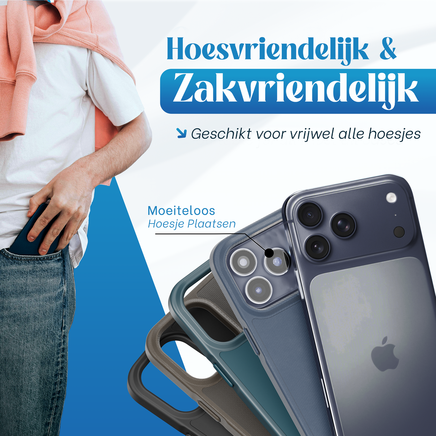 REOVO Camera Protector – Geschikt voor iPhone 17 Pro - 0.05mm Slim Fit – Diep Blauw -Titanium Frame – Anti-Kras & Schokbestendig