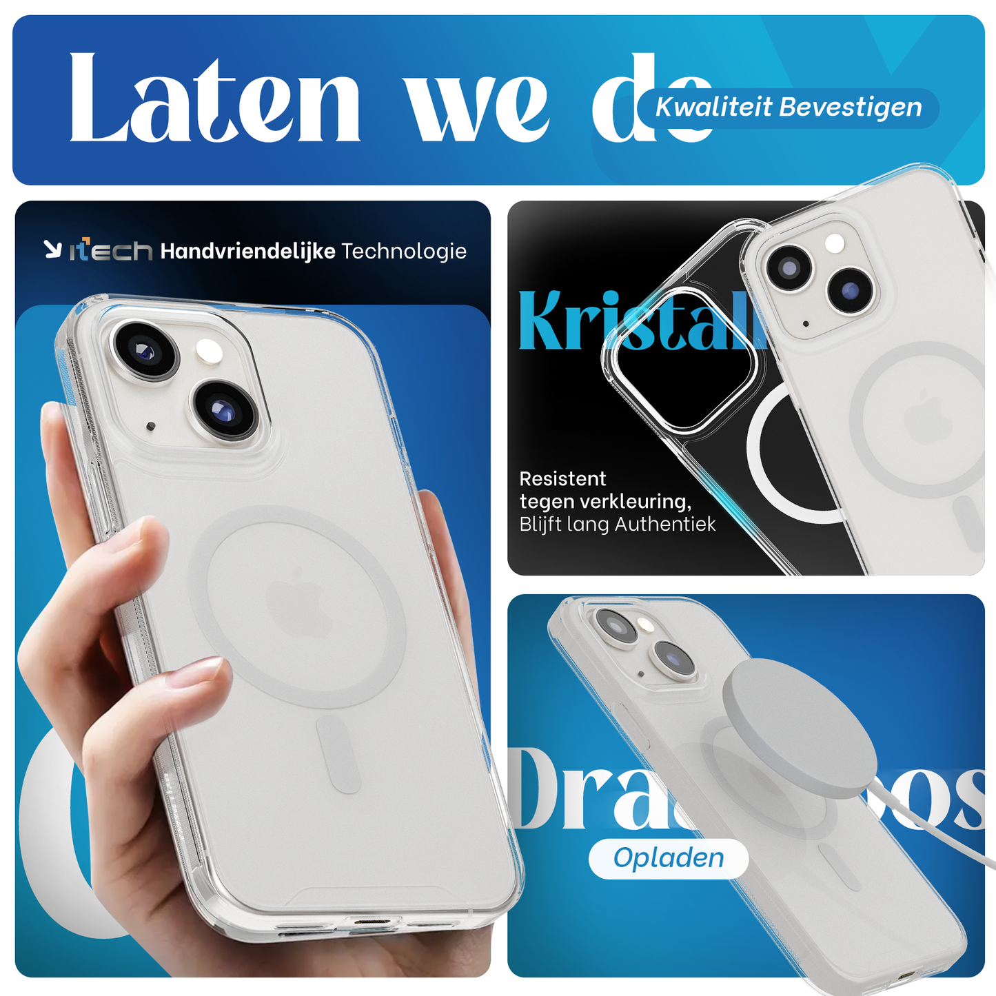iTech COMBO voor iPhone 13 – Complete 4-in-1 Bescherming