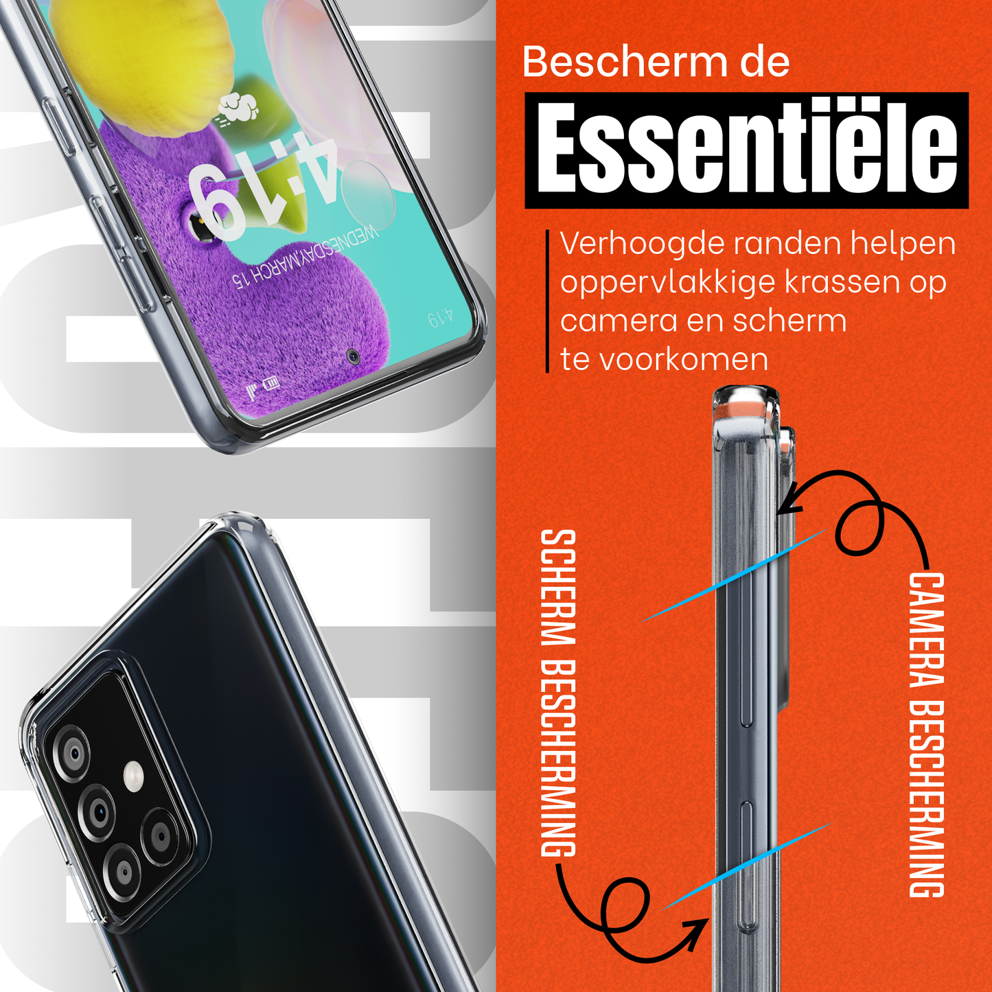 My Case Transparante Hoes voor Samsung Galaxy A51 – Langdurig Helder