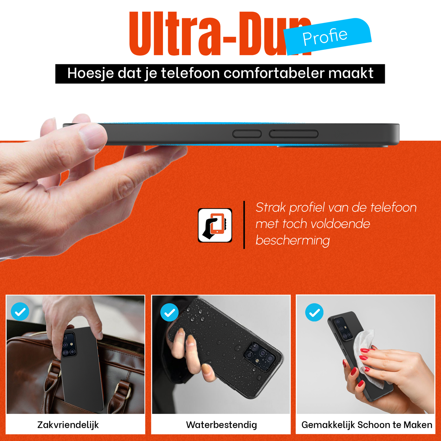 My Case Zwarte Siliconen Hoes voor Samsung Galaxy A51 – Slank Maar Beschermend